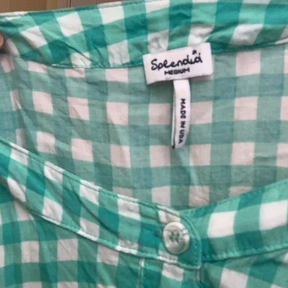 Splendid blue and white button down tank - Picture 4 of 4